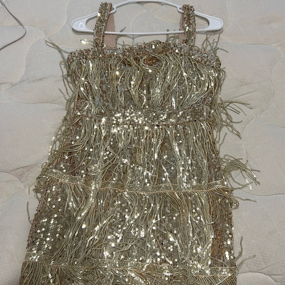 Golden baby girl dress. Gold sparkle dress. Christmas dress. Baby party dress. 1st birthday dress baby girl. For special occasion. Handmade!